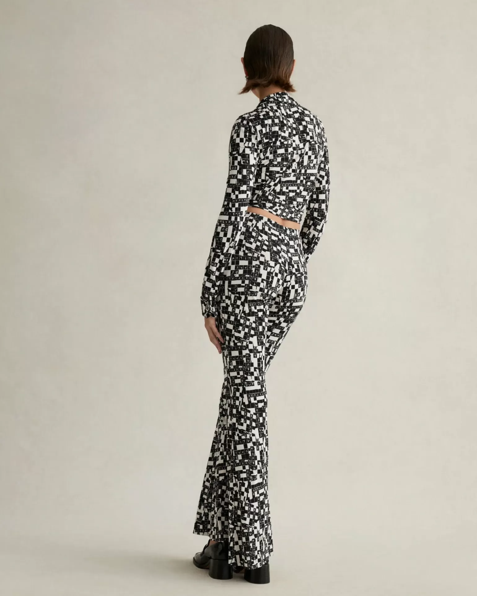 Bobbie Wrap Top In Tiny Dvf 50Th Crossword Black^Diane von Furstenberg Discount