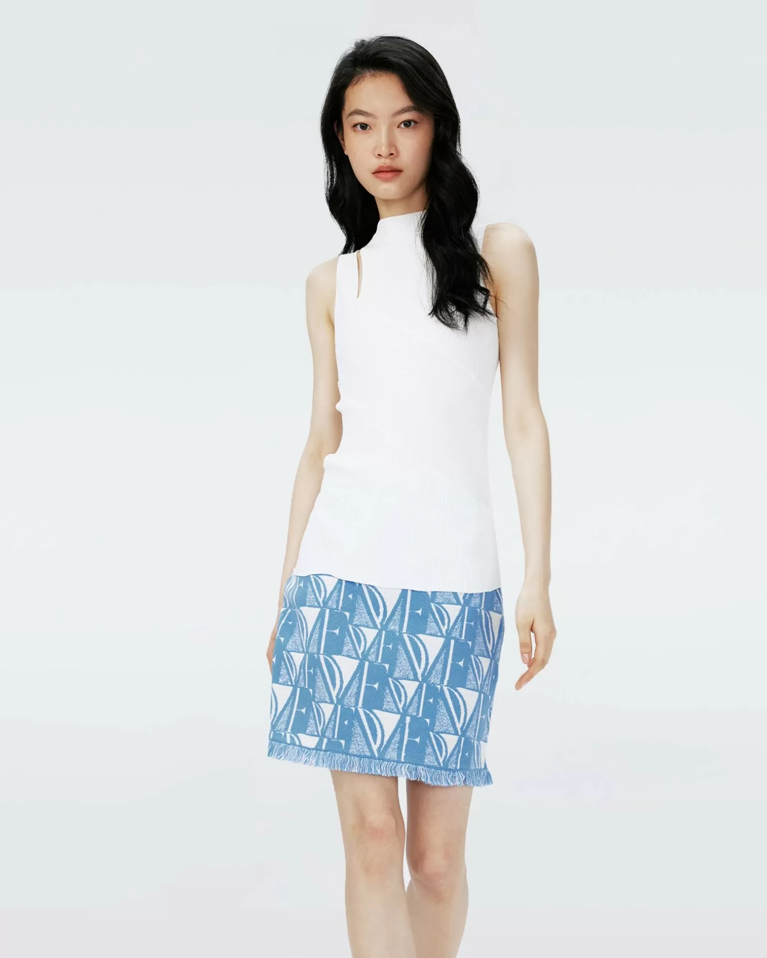 Dvf Alejandra Skirt In Dvf Logo Blue^Diane von Furstenberg Fashion