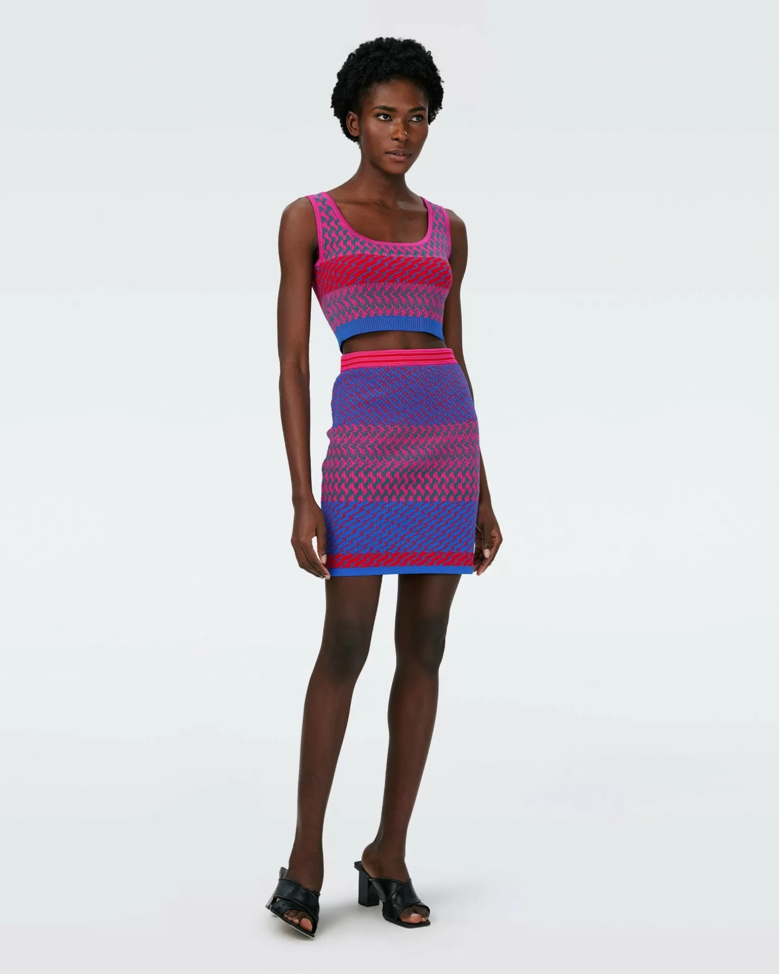 Dvf Arpita Top In Multicolor Zigzag Strip Pk/Bu^Diane von Furstenberg Cheap