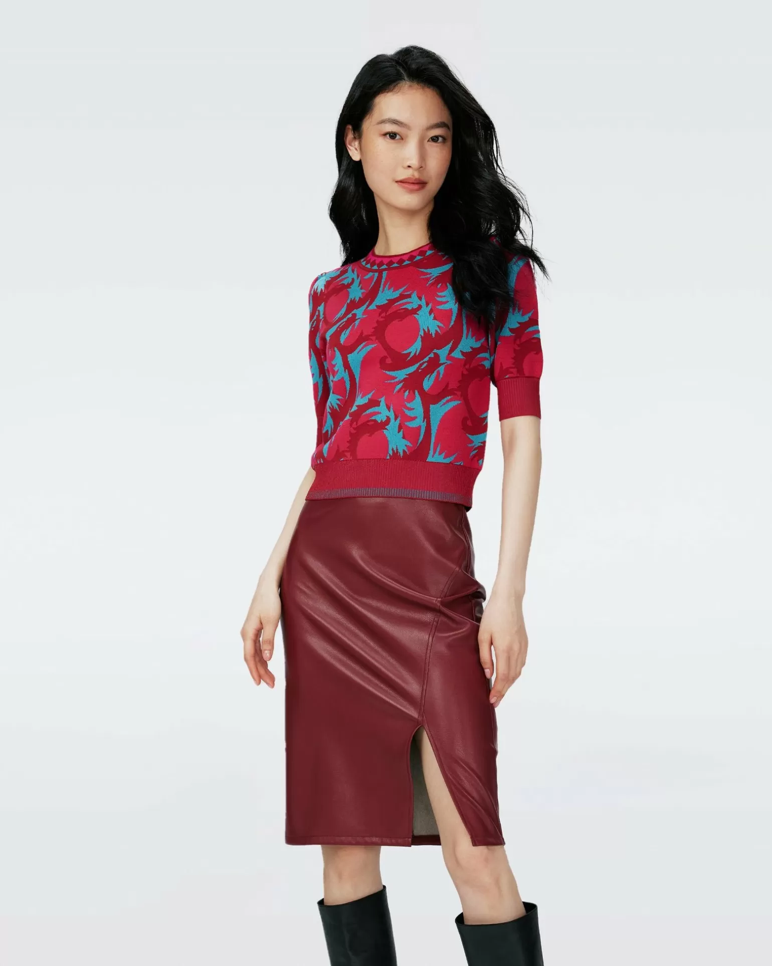 Dvf Hudson Sweater In Dragon Jade^Diane von Furstenberg Discount