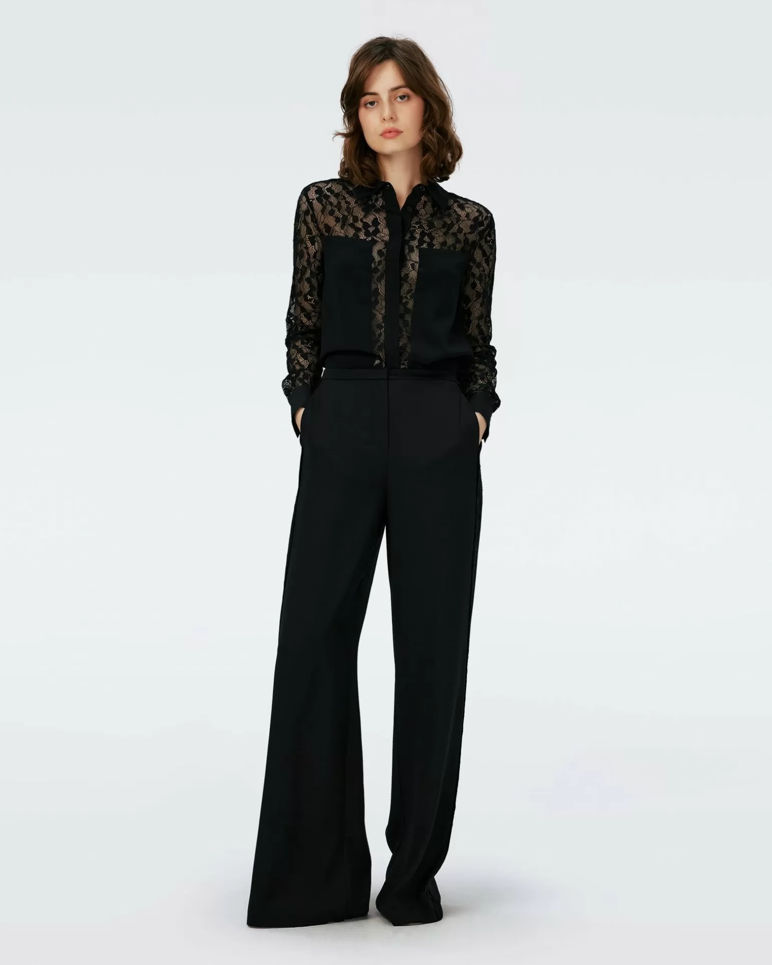 Dvf Louise Top In Black/Lace^Diane von Furstenberg Best Sale