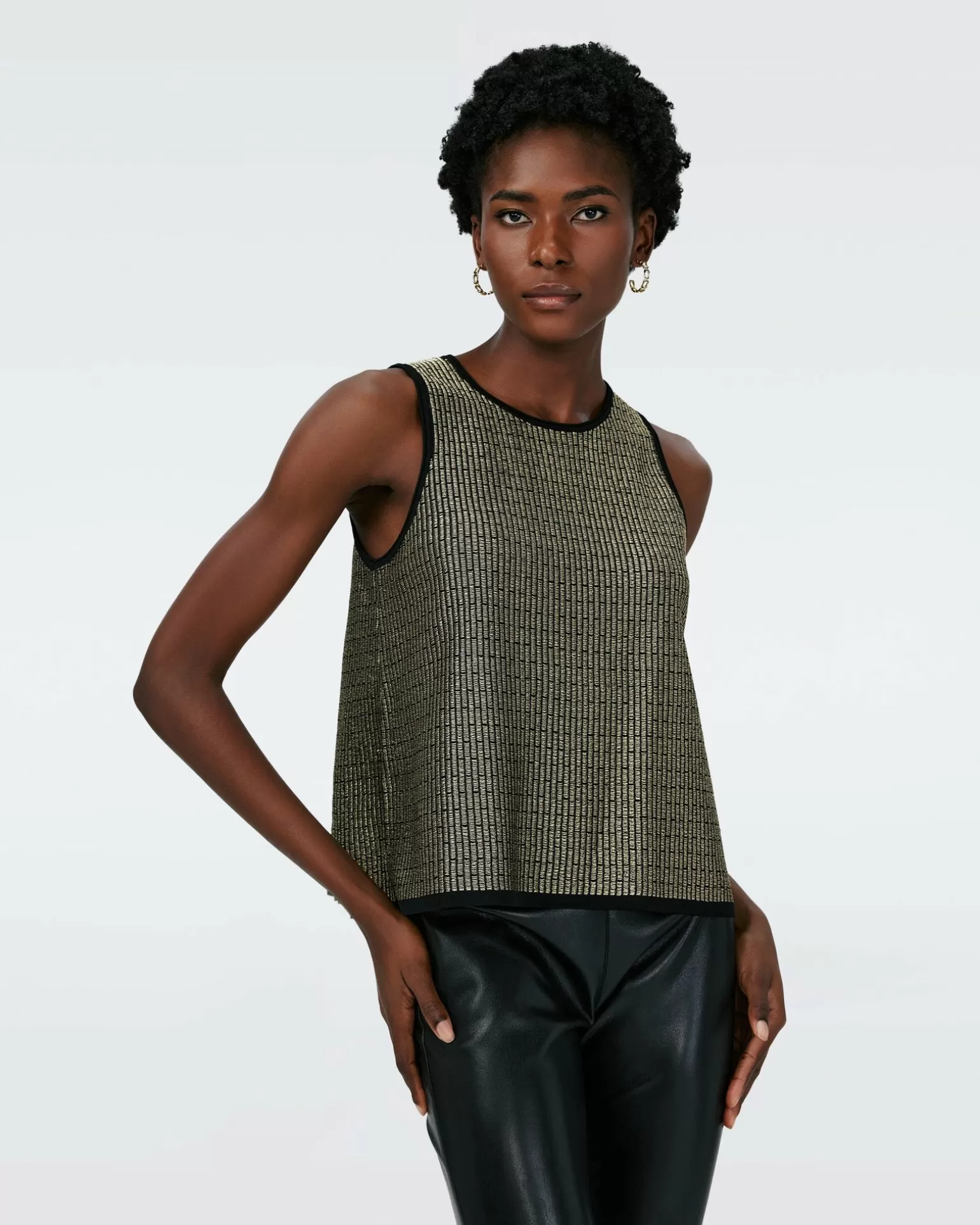 Morgause Metallic Knit Jacquard Top^Diane von Furstenberg Online