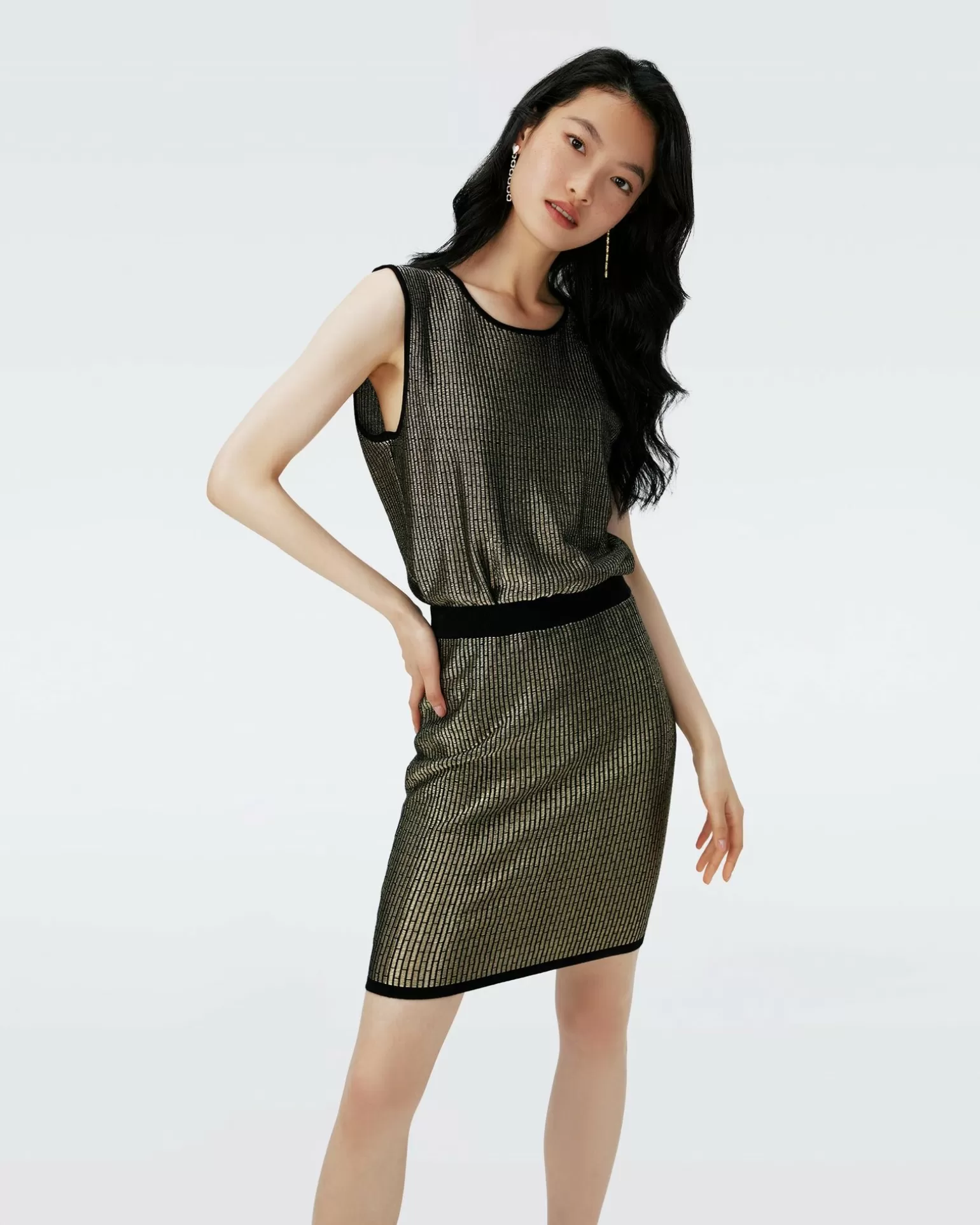 Richie Metallic Knit Jacquard Dress^Diane von Furstenberg Sale