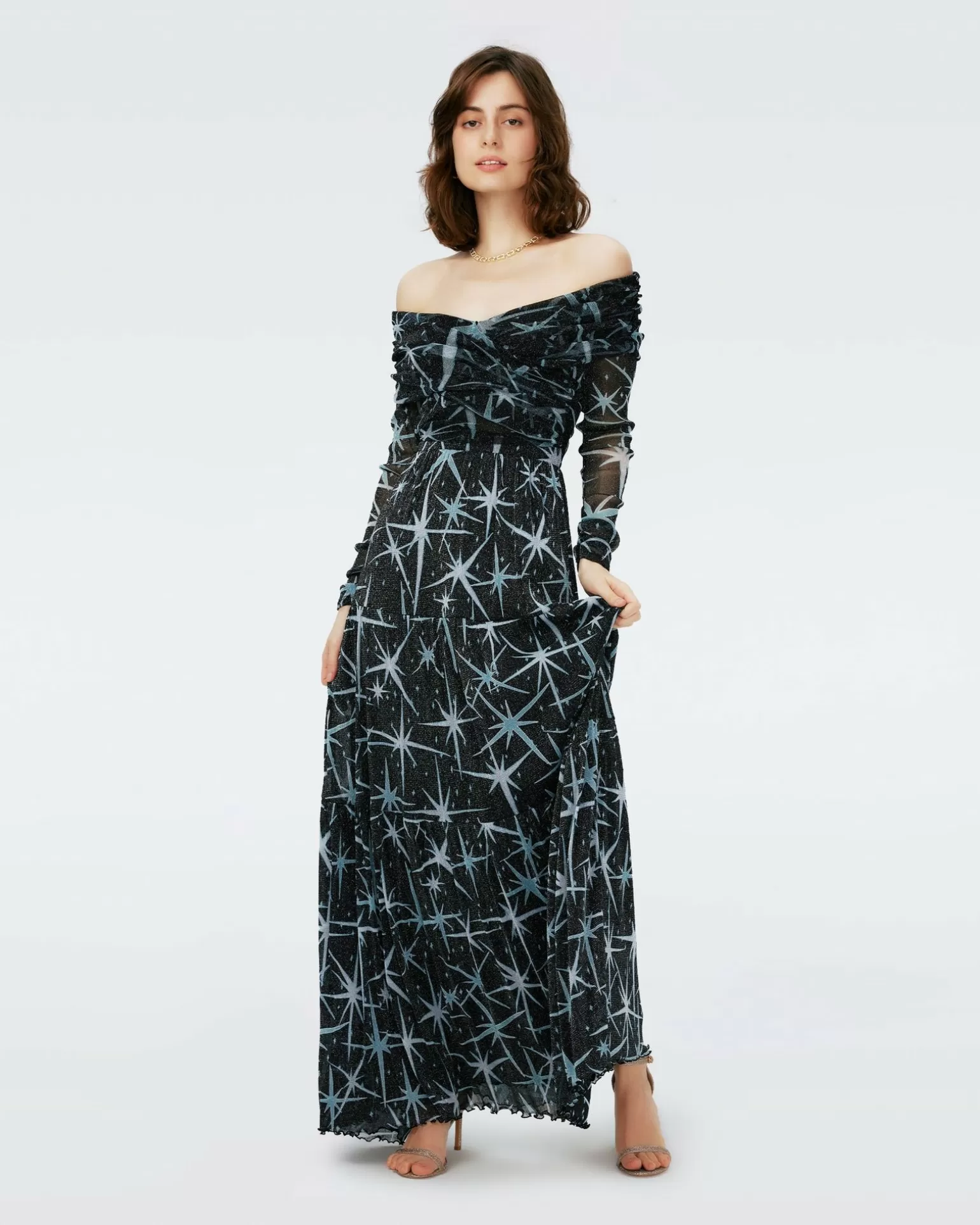 Stassi Metallic Mesh Dress^Diane von Furstenberg Shop