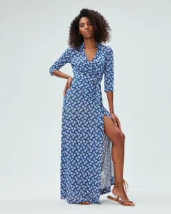 Abigail Silk Jersey Maxi Wrap Dress