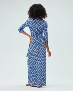 Abigail Silk Jersey Maxi Wrap Dress