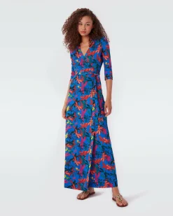 Abigail Silk Jersey Maxi Wrap Dress