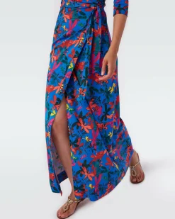 Abigail Silk Jersey Maxi Wrap Dress