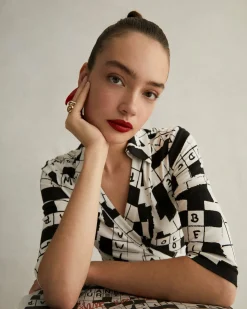 Abigail Silk Jersey Maxi Wrap Dress In Dvf 50Th Crossword Ivory