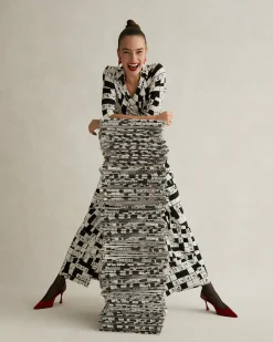 Abigail Silk Jersey Maxi Wrap Dress In Dvf 50Th Crossword Ivory