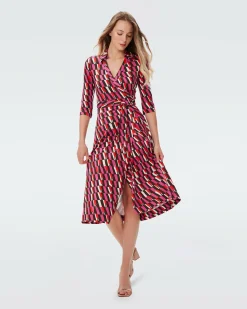 Abigail Silk Jersey Midi Wrap Dress