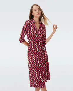Abigail Silk Jersey Midi Wrap Dress