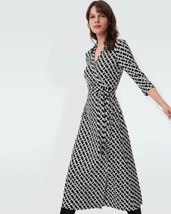 Abigail Silk Jersey Midi Wrap Dress