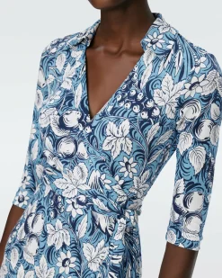 Abigail Silk Jersey Midi Wrap Dress