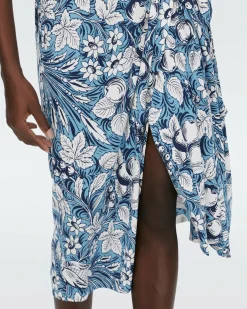 Abigail Silk Jersey Midi Wrap Dress