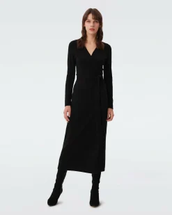 Astrid Wool-Cashmere Wrap Dress