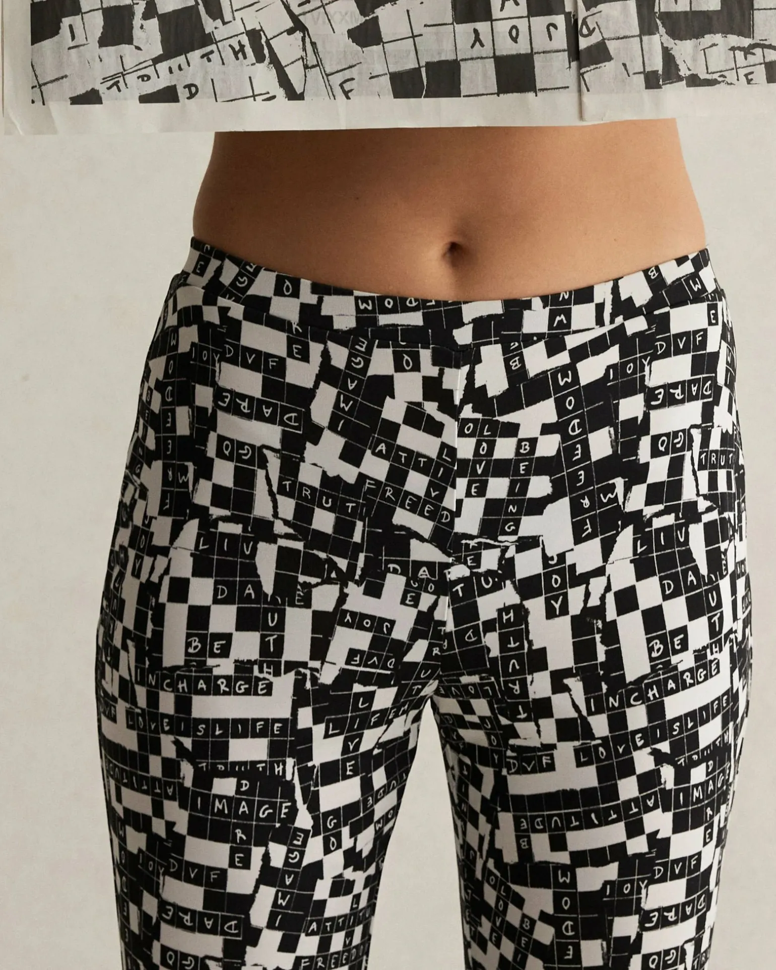 Brooklyn Pants In Tiny Dvf 50Th Crossword Black