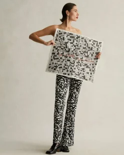 Brooklyn Pants In Tiny Dvf 50Th Crossword Black