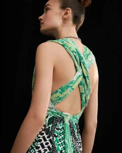 Drew Reversible Mesh Wrap Dress