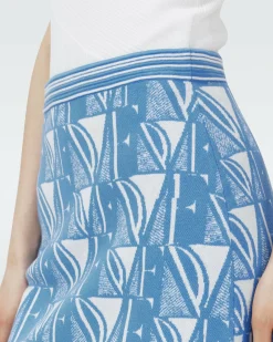 Dvf Alejandra Skirt In Dvf Logo Blue
