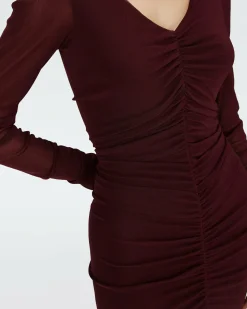 Dvf Gypsy Dress In Wine Pink