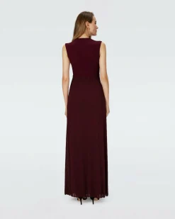 Dvf Marika Dress In Wine Pink
