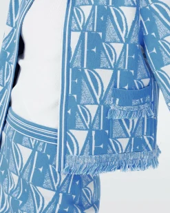 Dvf Morgaine Cardigan In Dvf Logo Blue