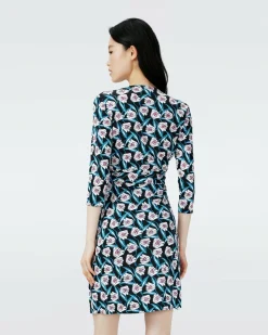 Dvf New Julian Two Dress In Fortune Vine Ivory