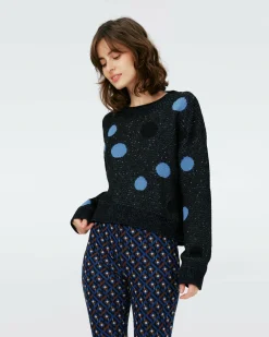 Dvf Phillipa Top In Dots Blue