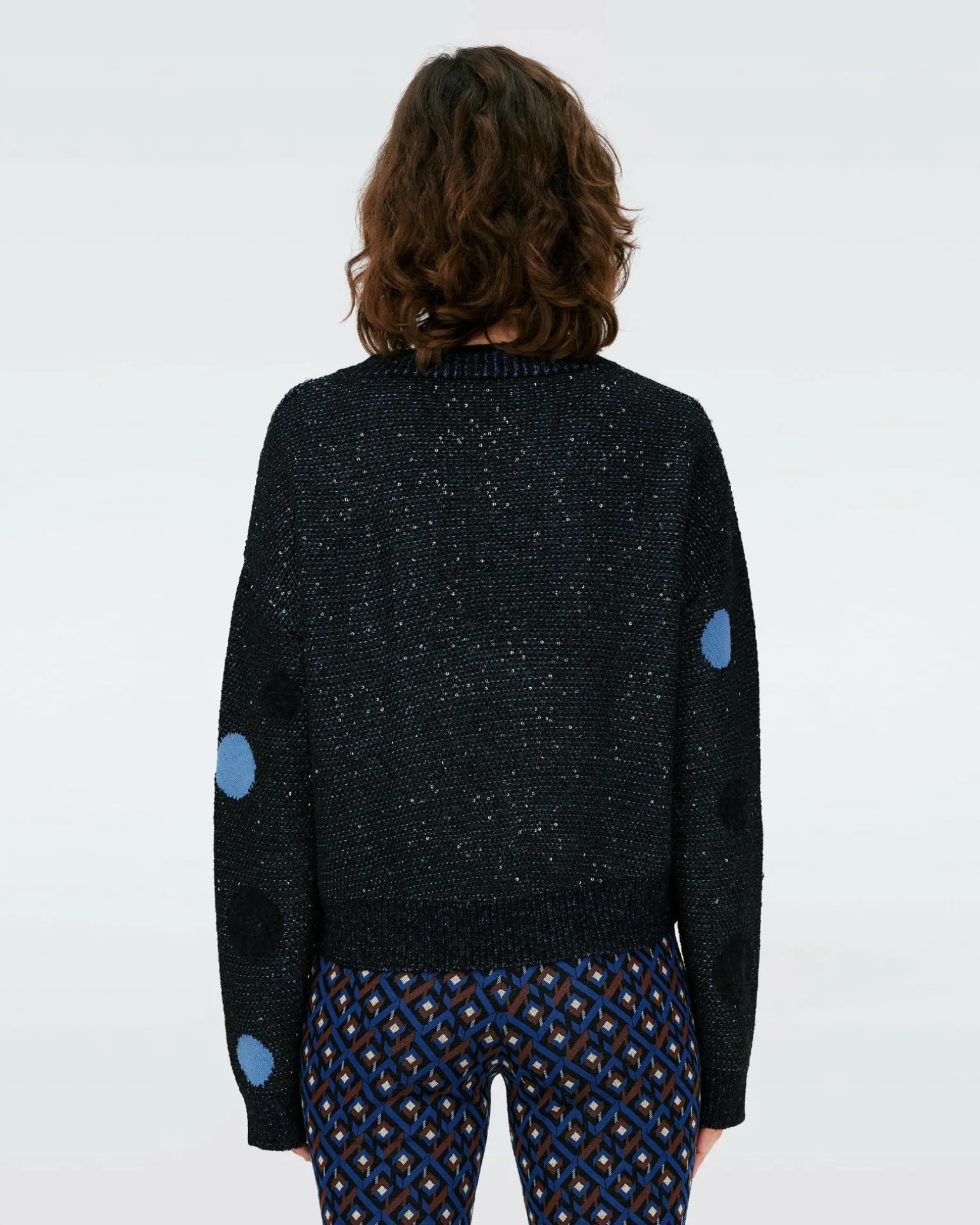 Dvf Phillipa Top In Dots Blue