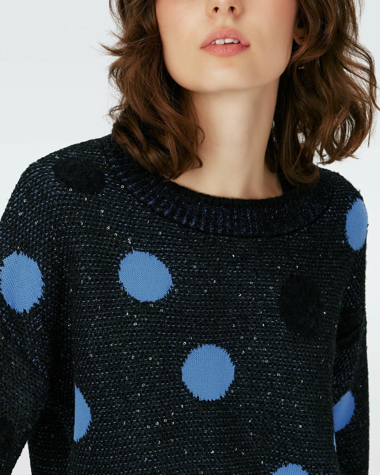 Dvf Phillipa Top In Dots Blue