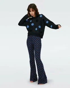 Dvf Phillipa Top In Dots Blue