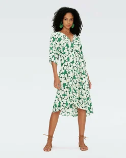 Eloise Faux Wrap Midi Dress