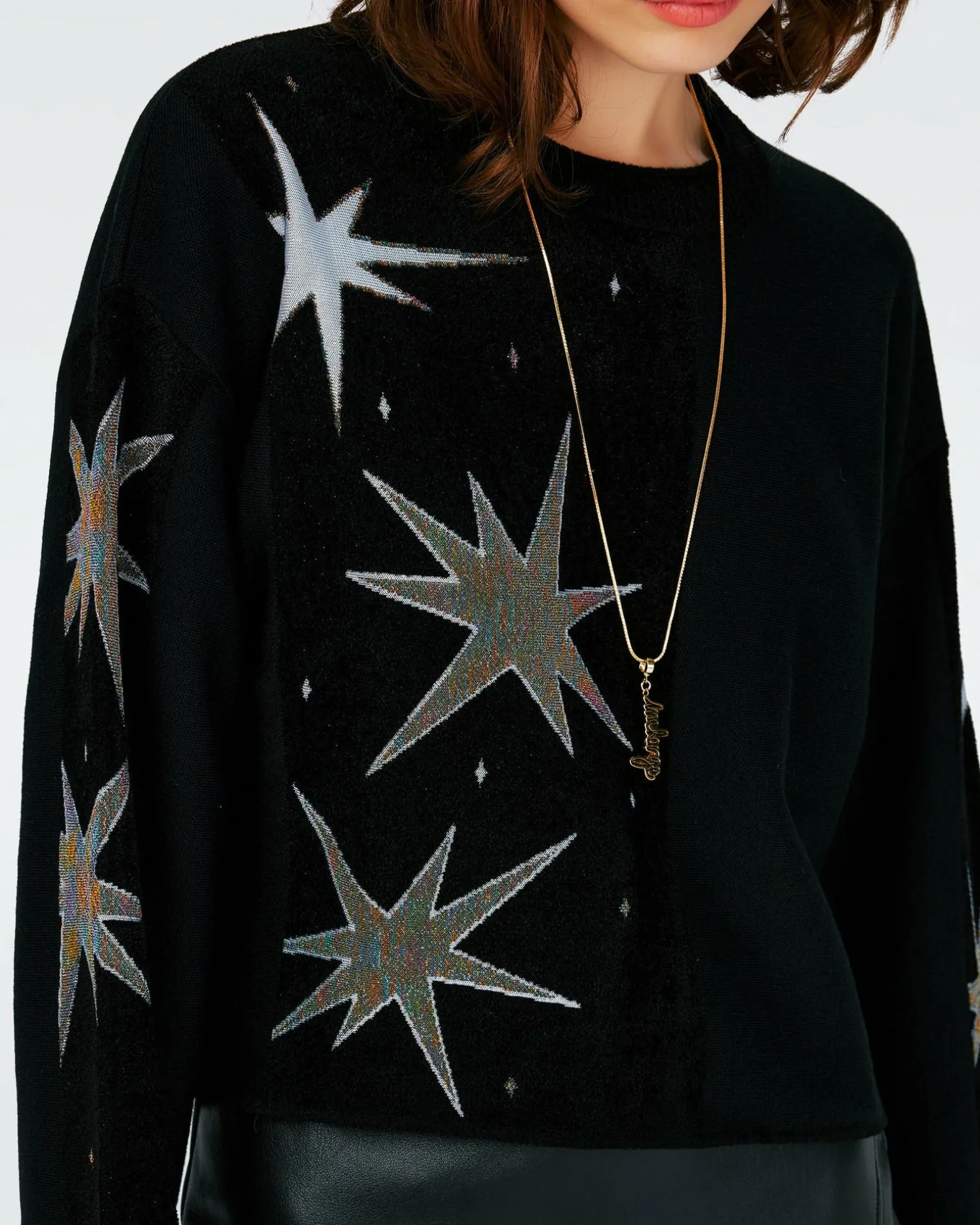 Fabiola Knit Jacquard Top