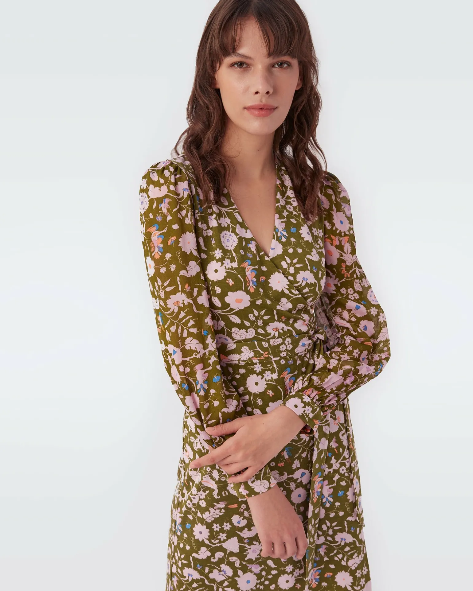 Gala Silk Jersey Mini Wrap Dress