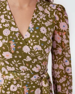 Gala Silk Jersey Mini Wrap Dress