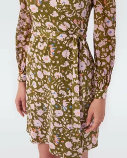 Gala Silk Jersey Mini Wrap Dress