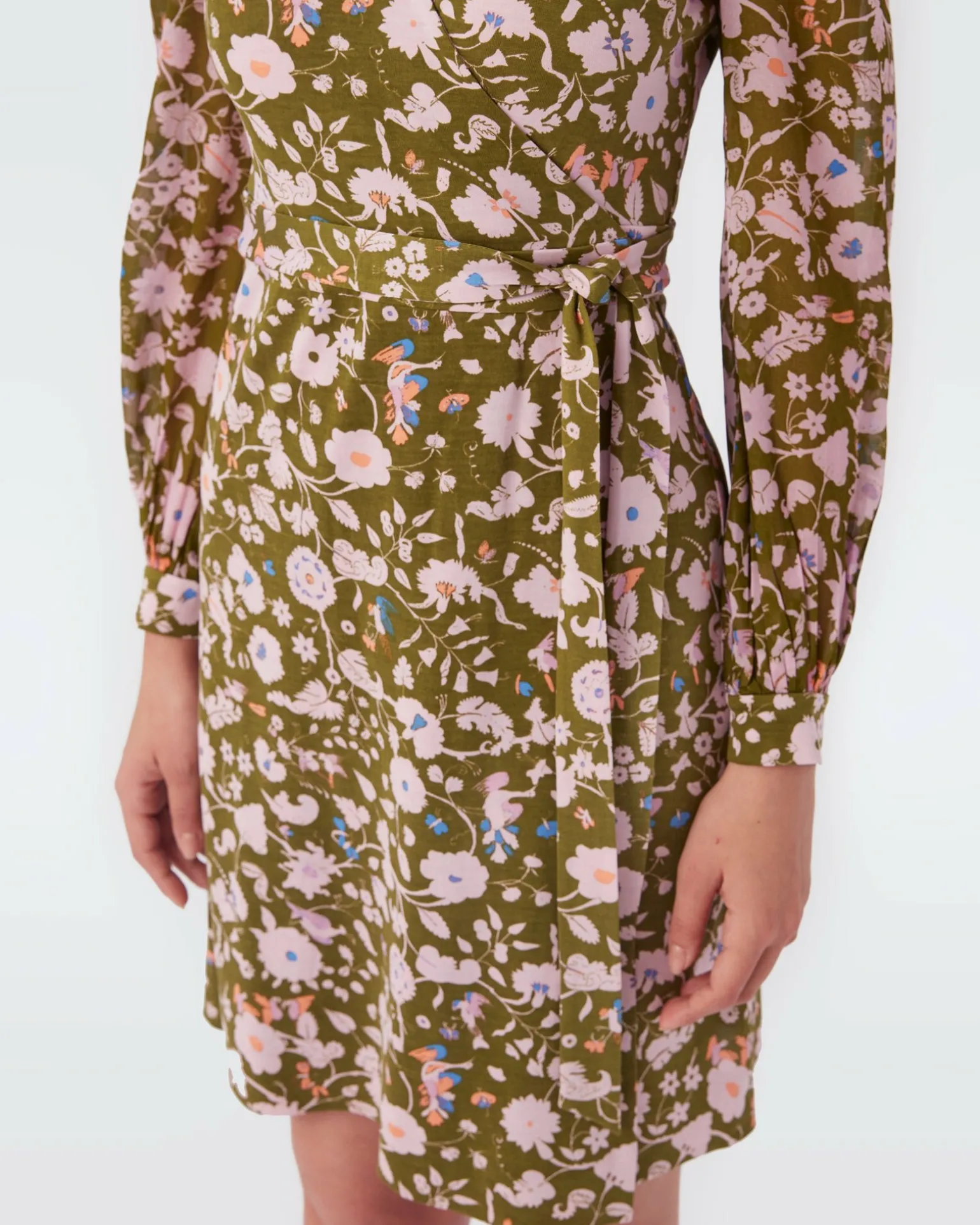 Gala Silk Jersey Mini Wrap Dress