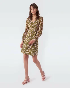 Gala Silk Jersey Mini Wrap Dress