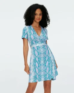 Julian Short Sleeve Silk Jersey Wrap Dress