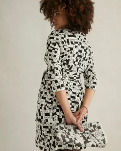 Julian Silk Jersey Wrap Dress In Tiny Dvf 50Th Crossword Ivory