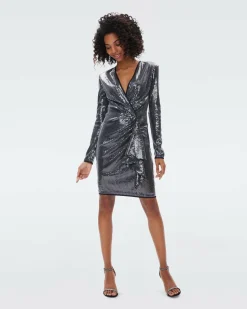 Lexa Sequin Mesh Dress