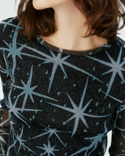 Logan Metallic Mesh Top