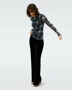 Logan Metallic Mesh Top