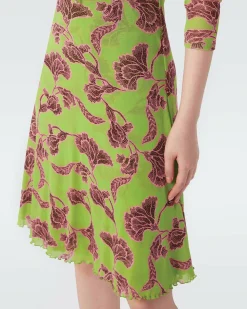 Merlot Knee-Length Mesh Dress