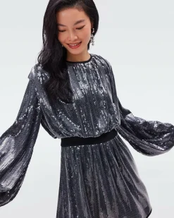 Moana Sequin Mesh Dress