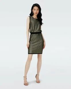 Richie Metallic Knit Jacquard Dress