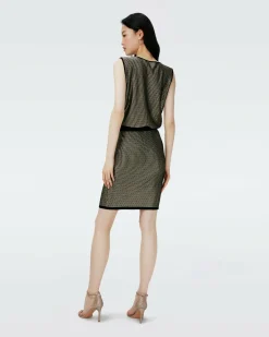 Richie Metallic Knit Jacquard Dress