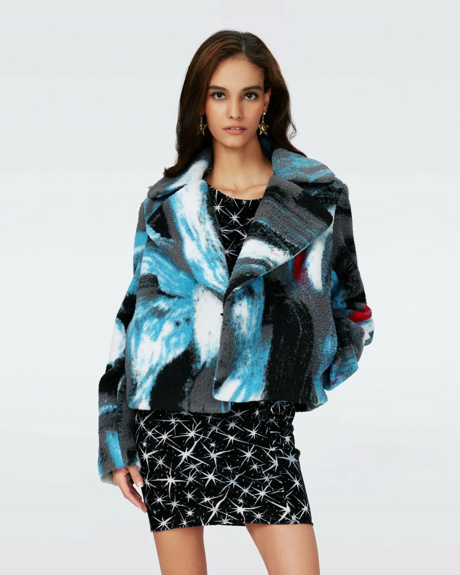Ruthina Knit Jacquard Coat